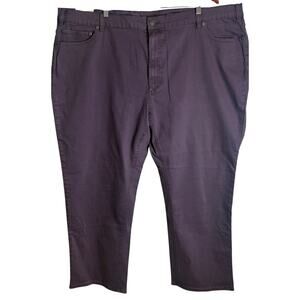 True Nation Mens Pants 52x30 Purple Stretch Athletic Fit Big & Tall Casual New
